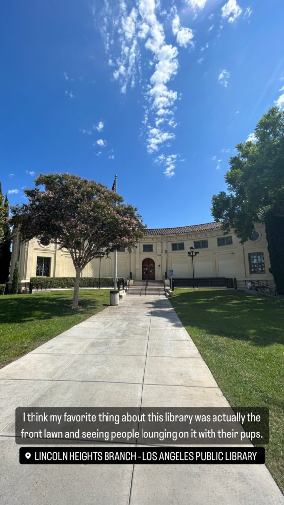 I think my favorite thing about this library was actually the front lawn and seeing people lounging on it with their pups.
